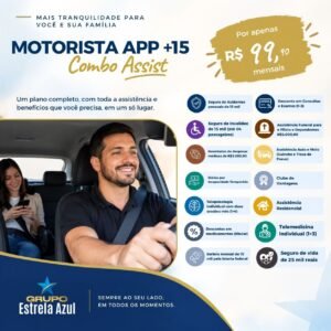 SUPER COMBO ASSIST MOTORISTA DE APLICATIVO PROTEGIDO +15