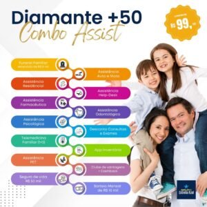 PLANO SUPER COMBO ASSIST DIAMANTE +50  FAMILIAR  (15 produtos)