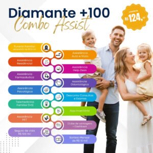 PLANO SUPER COMBO ASSIST DIAMANTE +100  FAMILIAR  (15 produtos)