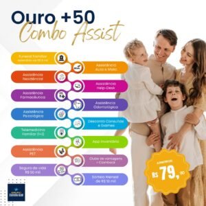 PLANO SUPER COMBO ASSIST OURO +50  FAMILIAR  (15 produtos)